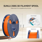 SUNLU 3D Printer Filament Bundle, PLA Plus Filament, 250g/Spool