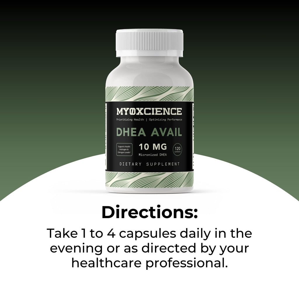MYOXCIENCE DHEA Avail | Absorption Enhanced DHEA | 10mg, 120 Servings