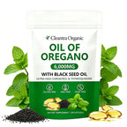 Cleantra Organic Oil of Oregano with Black Seed Oil 6000mg, 2-in-1 Oregano Oil Capsules,(1)
