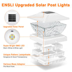 ENSLI Solar Post Cap Lights Outdoor 6 Pack, 2 Mode Bright Fence Post Solar Lights Outdoor Waterproof, Deck Fence Post Cap Light Solar Powered for 4x4 4.5x4.5 5x5 Posts in Garden Decor