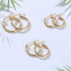 Gacimy 3 Pairs Gold Plated Hoop Earrings Set for Women, 14/16/20MM