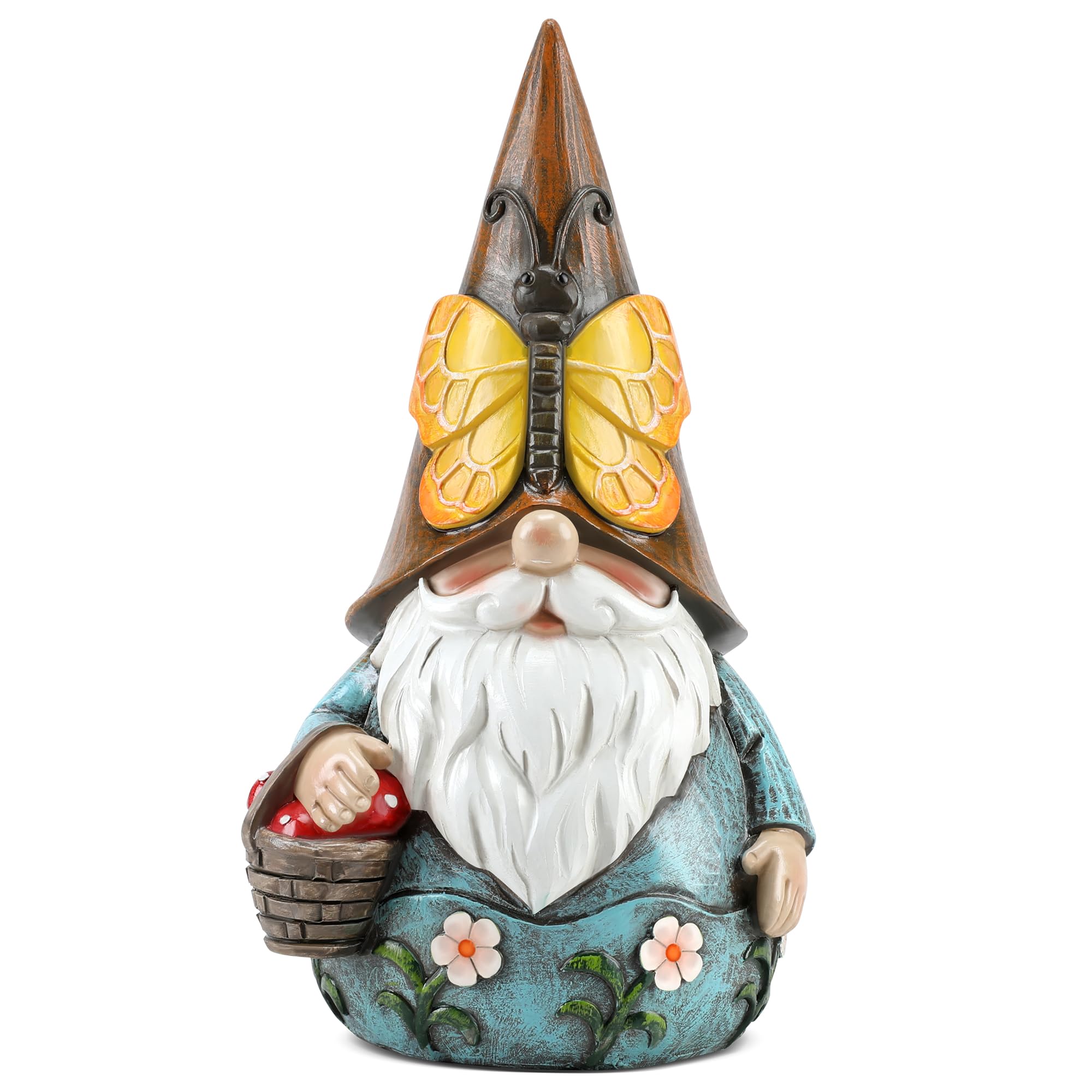 Butterfly Gnome Garden Statue Cute Resin Outdoor Gnome Nomes Gift for Women