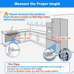 Refrigerator water line - 8 FT Premium Stainless Steel Braided Ice Maker Water Line,Food grade PEX Inner Tube Fridge Water Supply Line with 1/4" Compression Fittings for Refrigerator Ice Maker