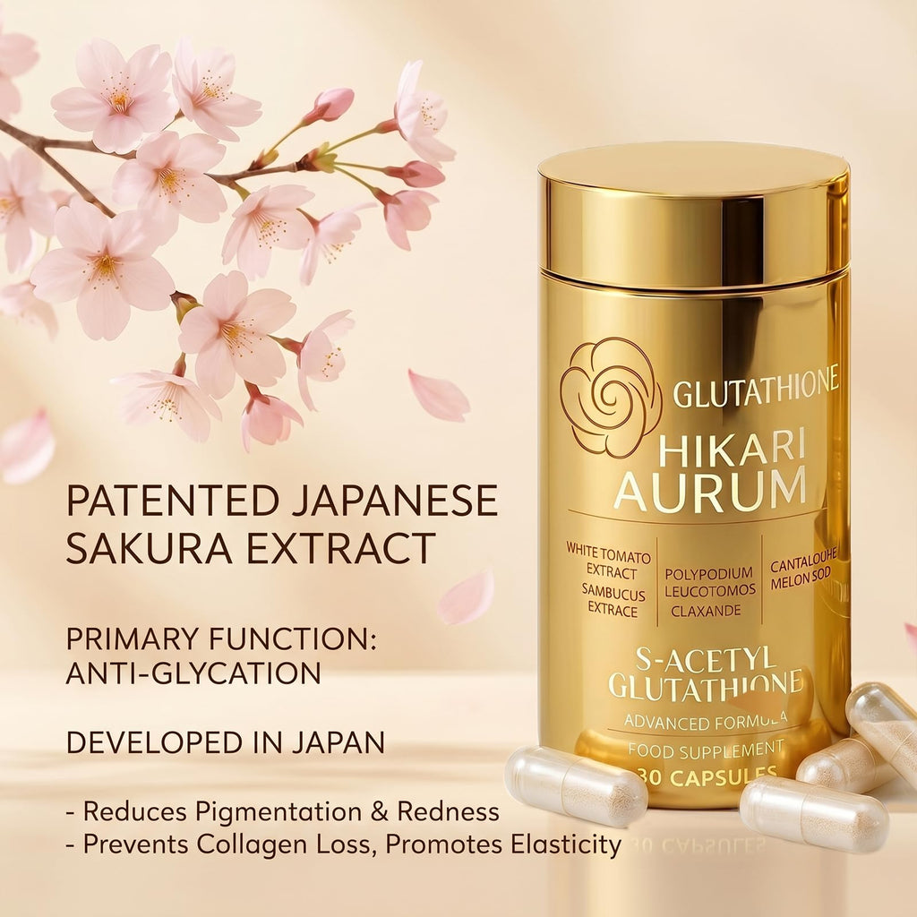 Hikari Aurum Glutathione Capsule, Aurum Hikari Premium Glutathione - 30 Capsules
