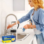 Bastion Garbage Disposal Cleaner and Deodorizer - 24-Count (1-Year Supply) Foaming Lemon Scented Kitchen Sink Freshener Pods & Drain Odor Eliminator Disposer Care