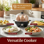 Elite Gourmet 7-Egg Rapid Egg Cooker, Poacher/Omelet Maker, Auto Shut-Off