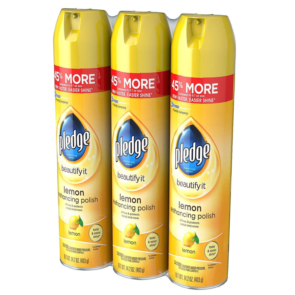 Pledge Furniture Spray, Lemon (14.2oz, 3pk.)