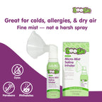 Boogie Micro-Mist Saline Inhaler, Baby Nose Congestion Relief, Nasal Spray for Kids, Pediatrician Recommended, 1.7oz Unscented - Pack of 1