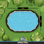 Rhino Pad 15 ft x 30 ft Oval Pool Liner Pad for Above Ground Pools | Durable Puncture Resistant Mat | Effortless to Install | Strong Eco-Friendly Padding | Extends Life of Swimming Pool Liners
