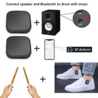Electric Drumsticks Air Drum Sticks 4rd Gen Virtual Air Drum with Drumsticks, Pedals, Bluetooth and 8 Sounds, Electronic Drum Set for Adults, Children, Gift