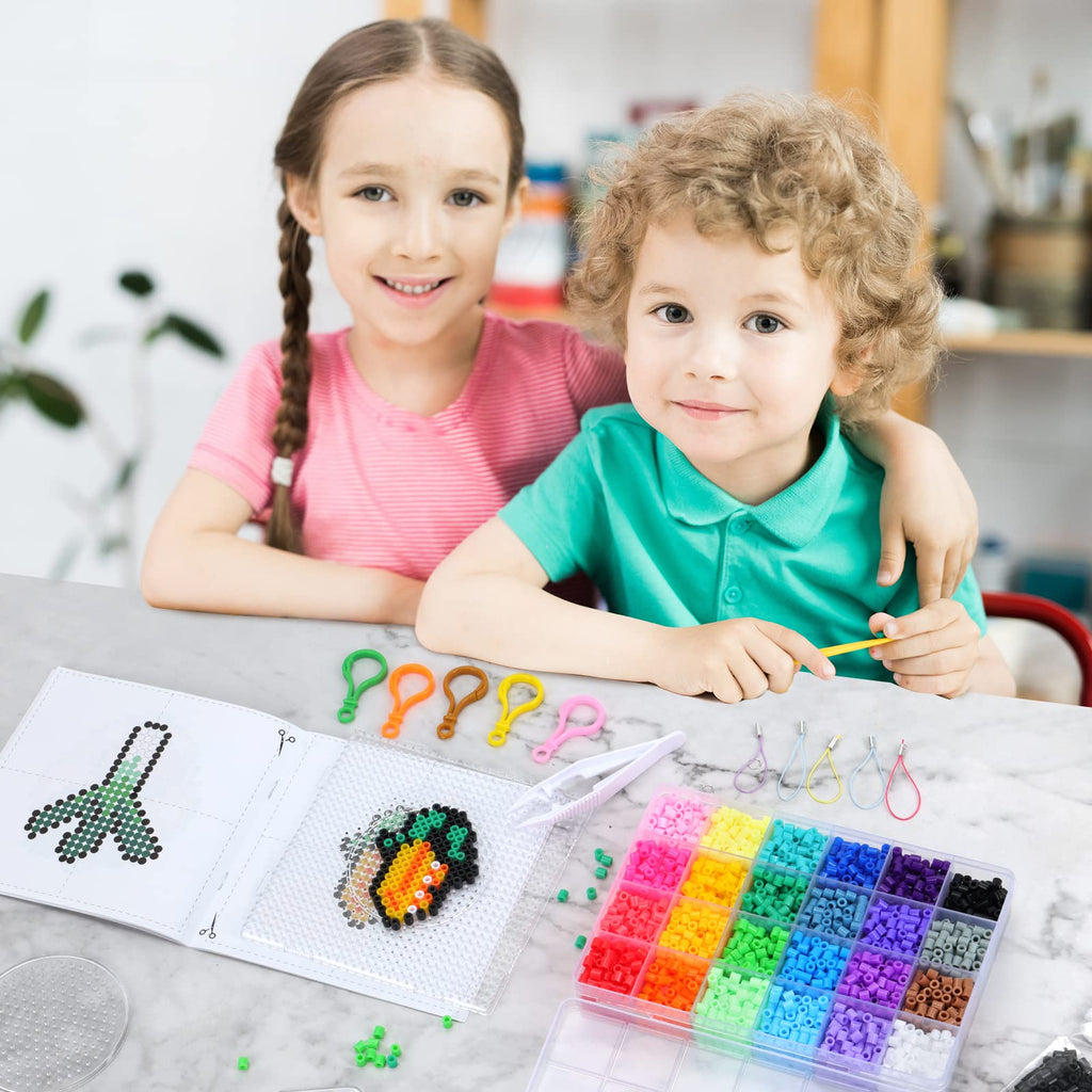 Quefe 24 Colors 5200pcs 5mm Fuse Beads Kit for Kids