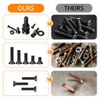 1715Pcs M2 M3 M4 M5 Screw Kit - 3D Printer Mini Screw, Allen Head/Flat Head/Countersunk Bolt/Screws, Metric Bolts Assortment, Black Nuts and Bolts for Mechanical Hardware