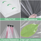 10 x 26 FT Clear Greenhouse Plastic Sheeting, 6 Mil Polyethylene Film Heavy Duty, Water Sun Frost Wind Dust Resistant Winter Hoop House Toughness Plastic Cover for Farming, Gardening, Agriculture, DIY