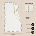 RECYCO Waffle Kitchen Towel Set of 2 - Quick Dry Microfiber Sustainable Dish Towels - Ultra Absorbent Reusable Cleaning Tea Towels - Lightweight Hand Towels,16”x 28”, Lorden Green