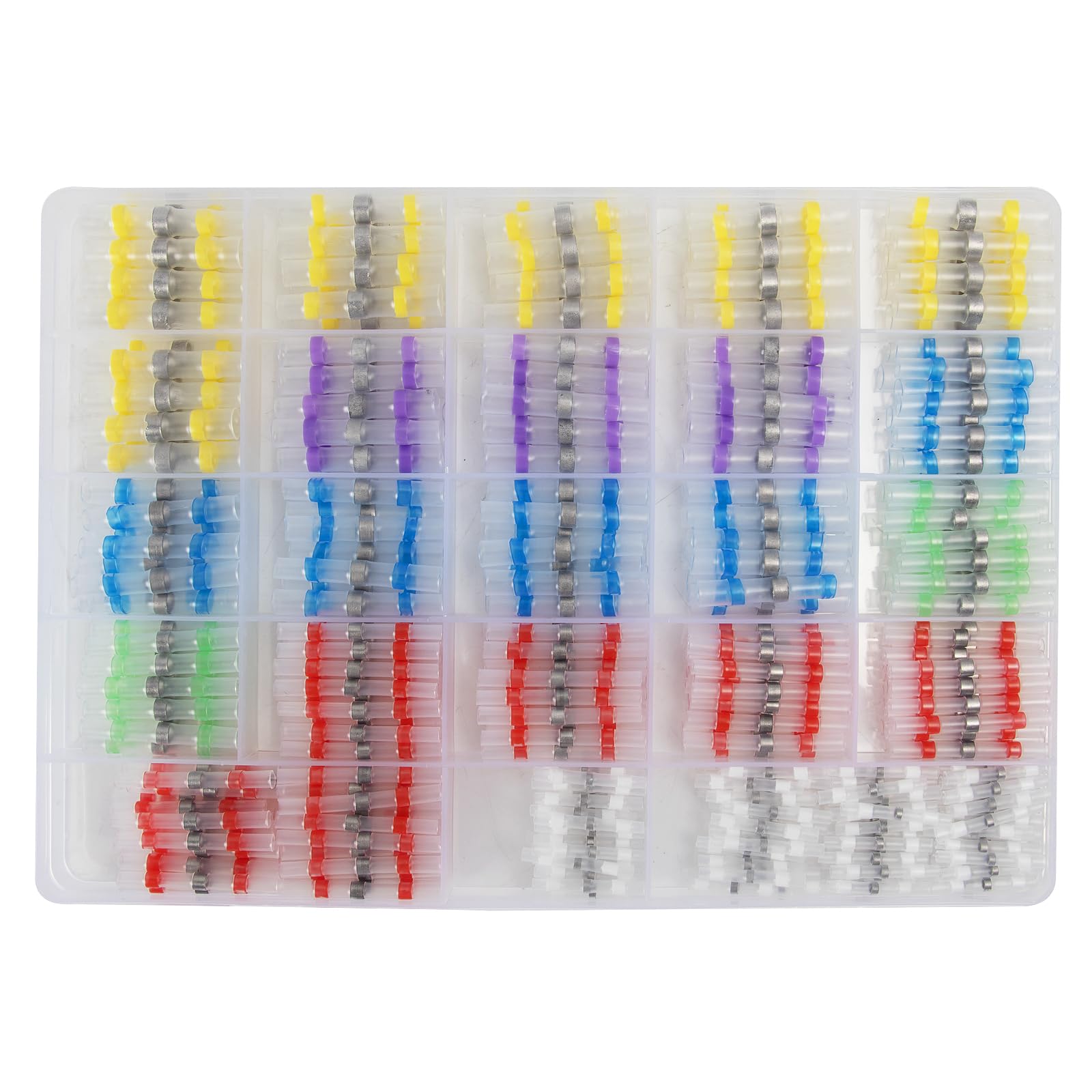 360pcs Heat Shrink Solder Seal Butt Connectors Kit - Marine Grade 26-10 Gauge Waterproof Terminals for Electrical, Marine, Stereo & Trailer Wiring
