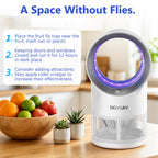 Fruit Fly Trap for Indoors, White Bug Zapper Indoor with Suction & Timer