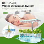 Ahopegarden Indoor Garden Hydroponics Growing System: 10 Pods Kit with LED