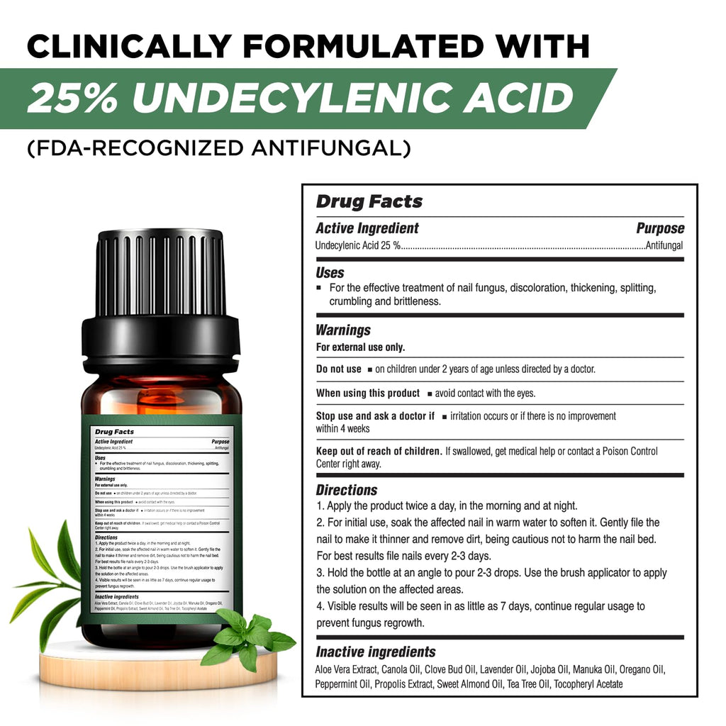 Foot Cure Toenail Fungus Treatment Extra Strength – Athletes Foot Treatment for Toenails, Restorative Nail Repair for Damaged Nails, Toenail Softener with Tea Tree Oil & Oregano Oil - Made in USA