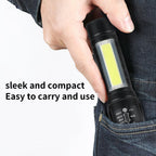 Hilngav 5 Pack Mini Small Pocket LED Flashlight USB-C Rechargeable High Lumens Bright Powerful EDC Flash Lights - Aluminum Handheld Flashlight Bulk for, Portable Camping Christmas Gifts