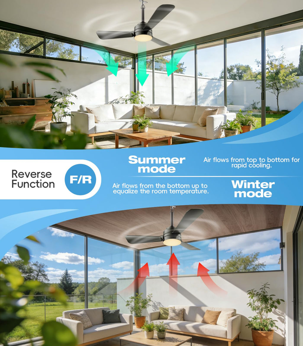 aetherlume 28 inch Plug-in Ceiling Fan Light with16.5ft long cord, Gazebo fan light Dimmable 3CCT LED,Reversible,Portable Hook Design for Bedroom Garage Tent Porch Kitchen patio