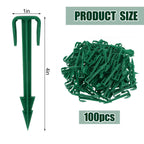 Nuanchu 100 Pcs 4 Inch Stakes Sod Garden Stakes Bulk, Landscape Garden Stake for Membrane, Sod Staples Tent Stake, Netting, Turf, Landscaping and Gardening