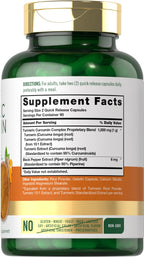 Carlyle Turmeric Curcumin with Black Pepper | 180 Capsules | Turmeric Complex Supplement | Non-GMO, Gluten Free