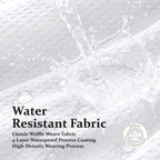 Dynamene Waffle Shower Curtain 256 GSM Heavy Duty Fabric 72"x72" White