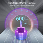 iSANMATE Matte PLA Filament 1.75mm 30-300mm/s 3D Printer Filament 1kg (2.2lbs) for Bambu Lab 3D Printers,AMS,AMSLite (Clear Blue-Purple, 1kg)