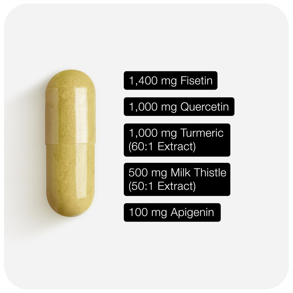 Fisetin Supplement – Senolytic Supplement Ultra High Potency 4,000mg with Quercetin, Curcumin 97%, Apigenin & Milk Thistle – High Strength Blend – Third-Party Lab Tested – 3 Month Supply