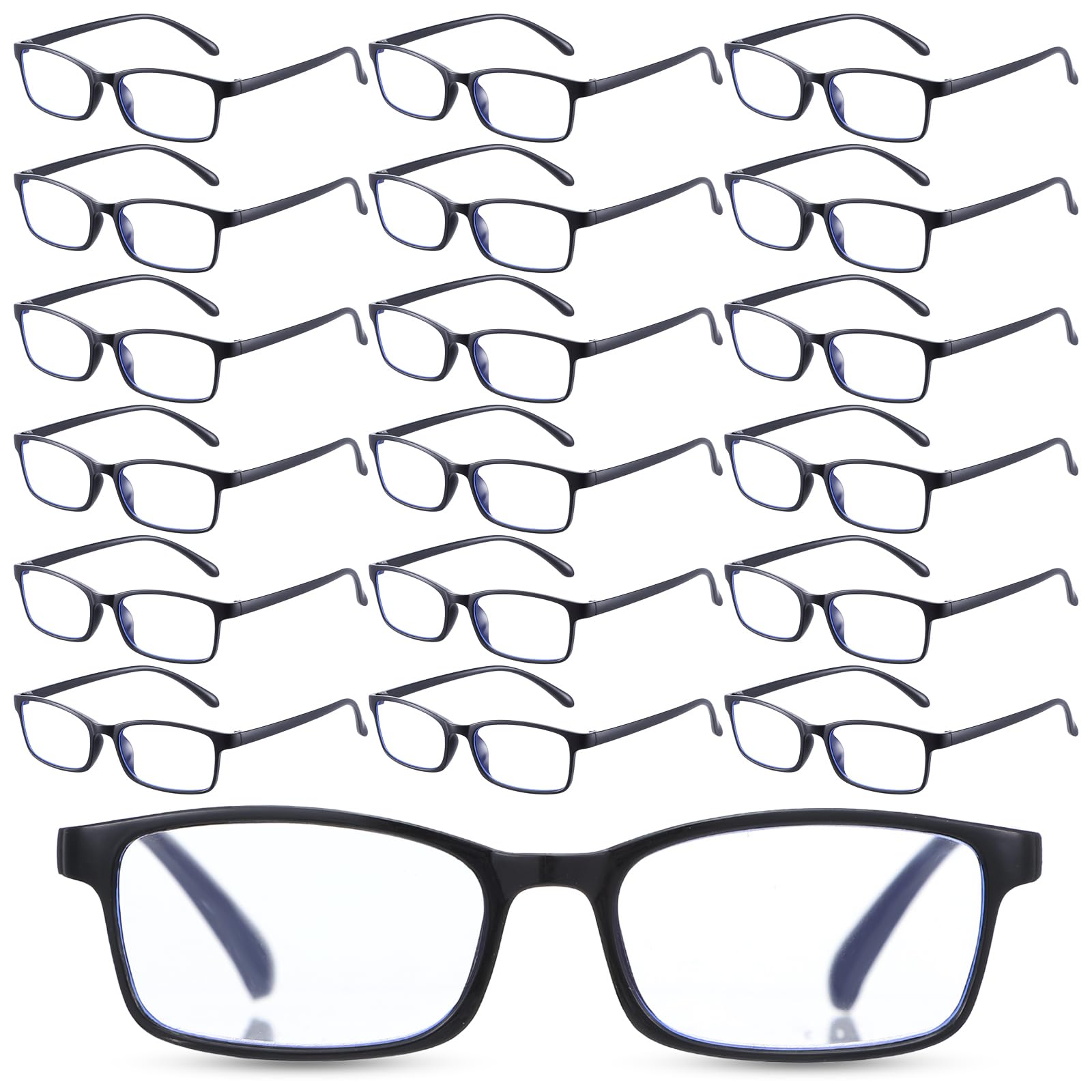 YBEATY 30 Packs Reading Glasses, 1.5x Magnification Adjustable Traditional Black Frames Reading Glasses Eyewear with Comfort Spring Loaded Hinge for Men Women Computer Reader All Day
