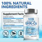 PollRod GHK-Cu Copper Peptide Supplement, 120 Capsules. It Helps Enhance Skin Elasticity, Nourish Hair and Nails. It is a Non-Genetically Modified Product. Each Capsule Contains 120Mcg.