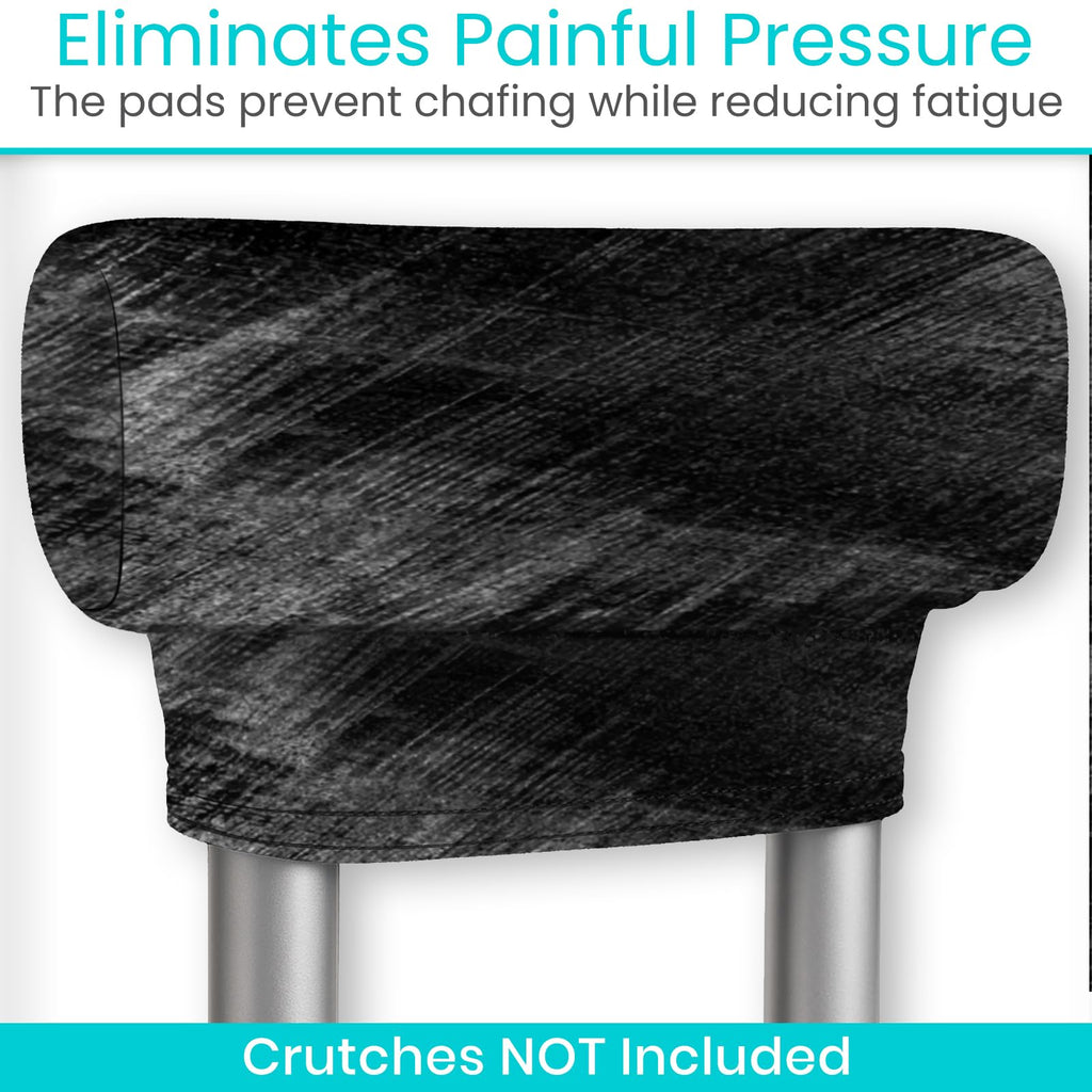 Vive Premium Crutch Pads & Hand Grips - Comfortable, Breathable, Machine Washable Padding - Moisture Wicking & Odor Reducing Pillow Accessory Covers for Adult & Youth Walking Crutches
