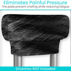 Vive Premium Crutch Pads & Hand Grips - Comfortable, Breathable, Machine Washable Padding - Moisture Wicking & Odor Reducing Pillow Accessory Covers for Adult & Youth Walking Crutches