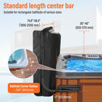 Cover Lifter, Hot Tub Cover Lifter,Pivot Top Mount Spa & Hot Tub Cover Lift Removal System Reinforced Brackets with 3 Hook Towel Rack,Fit for Most Spa Hot Tubs,Hot Tub Width Below 96"