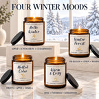 Scented Candles, 4 Pack Soy Candles Winter Gift Set, 28 oz