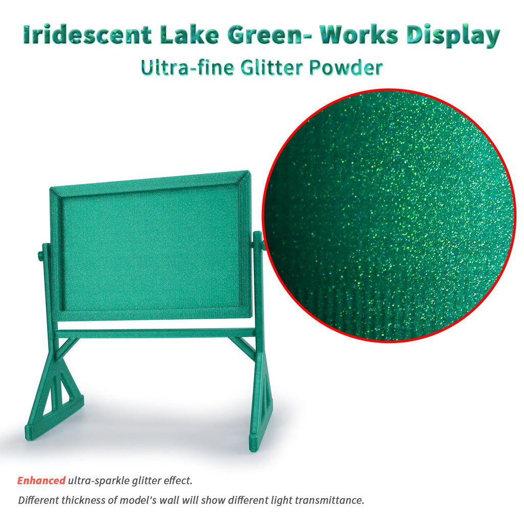 ZIRO PLA Filament 1.75mm, Iridescent PLA Series, Sparkle Glitter with Colorful Base, Twinkling 3D Printing Material,1kg Spool, Dimensional Accuracy +/-0.03mm, Fit Most FDM 3D Printers, Lake Green