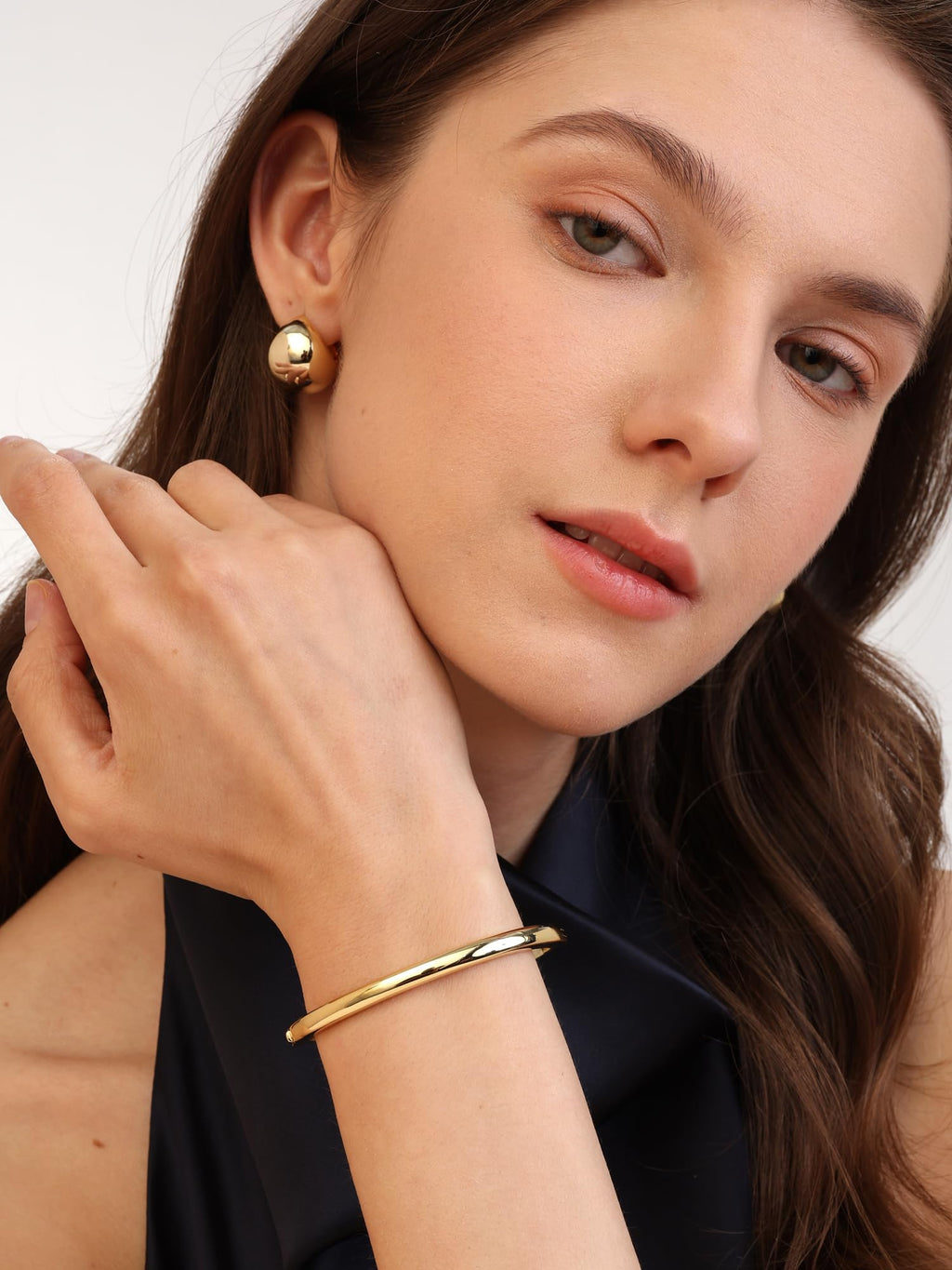 Pearich Gold Bracelets For Women, 14k Gold Bangle Bracelets