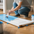 KATA Paint Pyramid Stands with Brushes - 36PC Painters Triangle Stands 5PC Paint Brushes - Paint Both Sides at Once, Fast Drying Stackable Design for DIY, Cabinet Doors, Furniture Painting & Risers