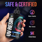 CRAFT RESIN 300g UV Resin Kit Hard Type Low Viscosity – Crystal Clear and No-Yellowing UV Resin Glue for DIY, Jewelry Making, Molds Casting and Polymer Clay Projects - Fast Cure Under UV Light