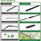 36 Rods Garden Hoops Kit for Raised Beds, 6 Sets 8FT Fiberglass Grow Tunnel