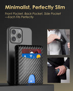2026 Wallet for Men - RFID Blocking Slim Minimalist Wallet, Carbon Fiber
