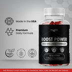 Boost Power Gummies - Official BoostPower Gummys Advanced Premium Formula Maximum Strength, All Natural Daily JellyLean Vitamins Support for Overall Health & Wellness, 30 Gummies for 1 Month