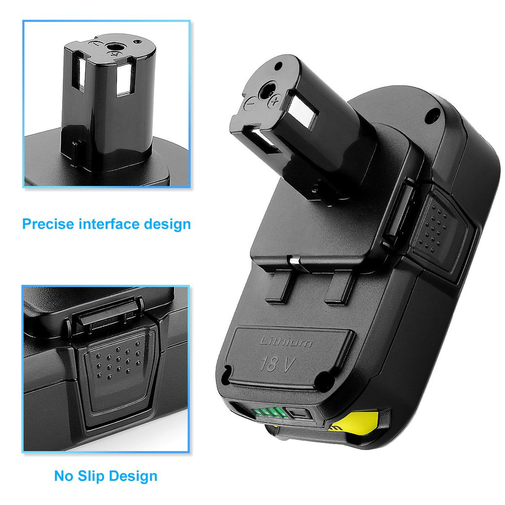 Energup 2Pack 18Volt P102 Replace for Ryobi 18V Batteries and Charger Combo 3.5A, for 18 Volt ONE Plus P103 P104 P105 P107 P109 P190 P191 P122 for Ryobi 18v Battery
