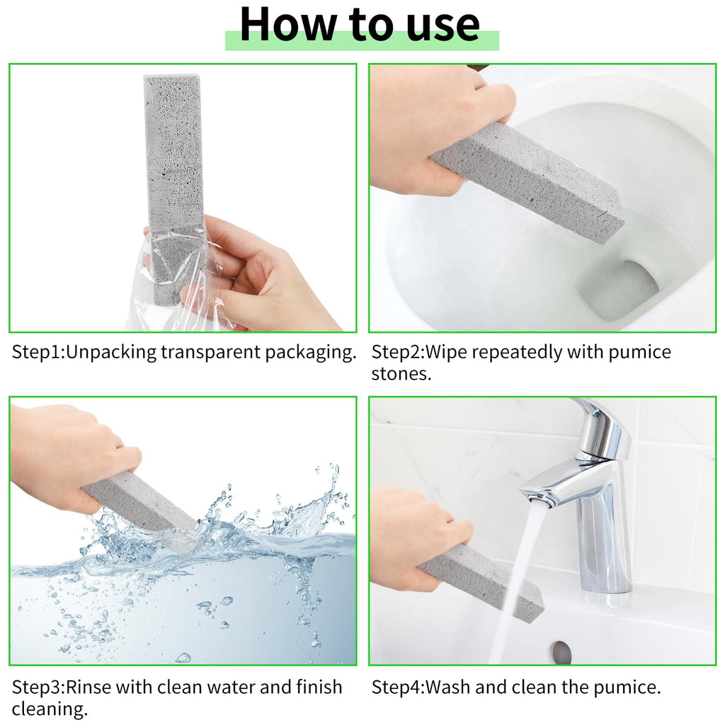 25 Pieces Pumice Stone Toilet Bowl Cleaner, Pumice Scouring Stick Remove Hard Water Ring in Toilet, Pumice Stones for Cleaning, Household, Bath, Kitchen, Pool (5.9 x 1.4 x 0.9 Inches)