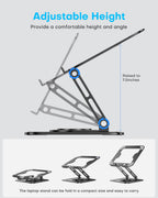 LOXP Adjustable Laptop Stand, Computer Stand with 360 Rotating Base