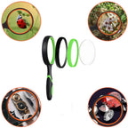 8 Pack 8X Handheld Magnifying Glass Reading Magnifier 50mm Magnifying Glass Lens with Non-Slip Rubber Handle for Reading Hobbies and Science