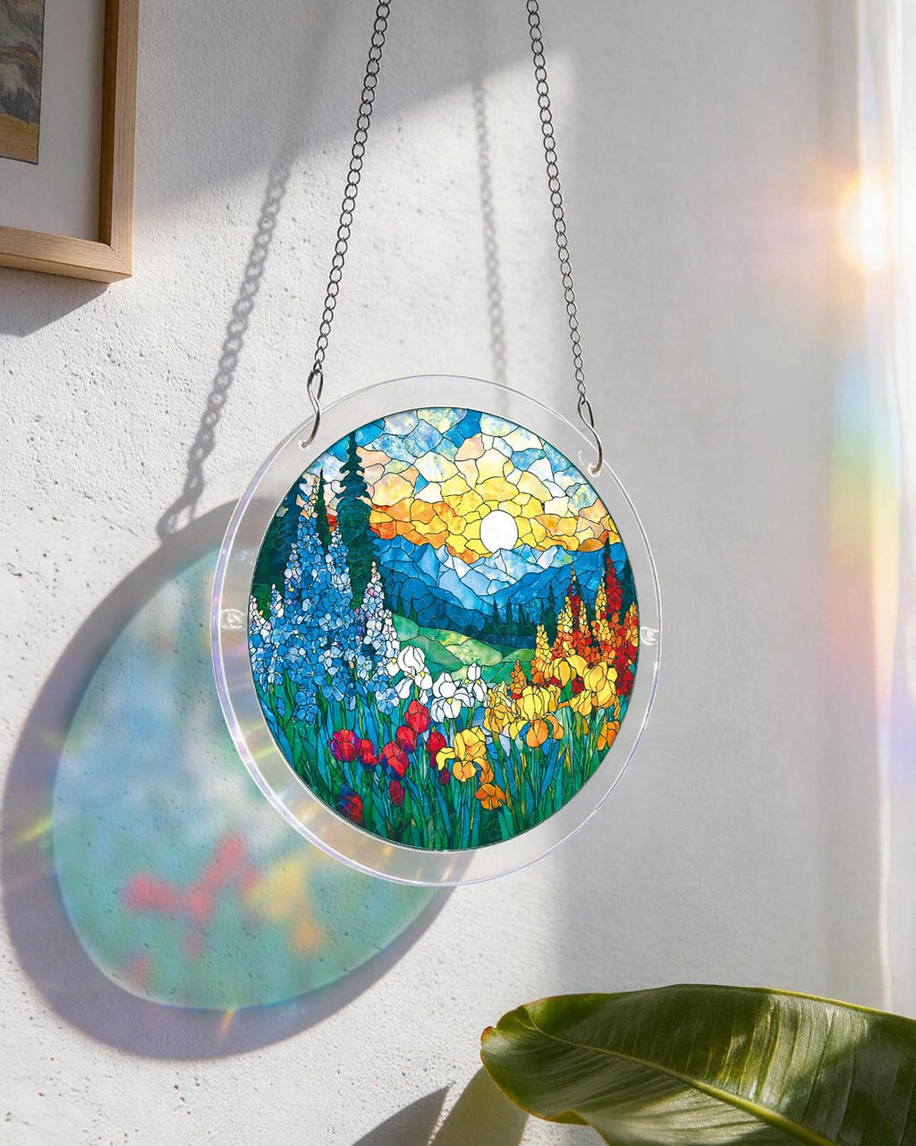 KaayeeWood Acrylic Suncatcher Puzzle, Dawn Blossom Sea-7.4 in