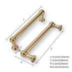khtumeware 10 Pack Champagne Bronze Cabinet Pulls 3-1/2 Inch(89MM) Hole Centers Satin Brass Kitchen Cabinet Handles Cabinet Hardware for Cabinets Cupboard Handles Drawer Pulls