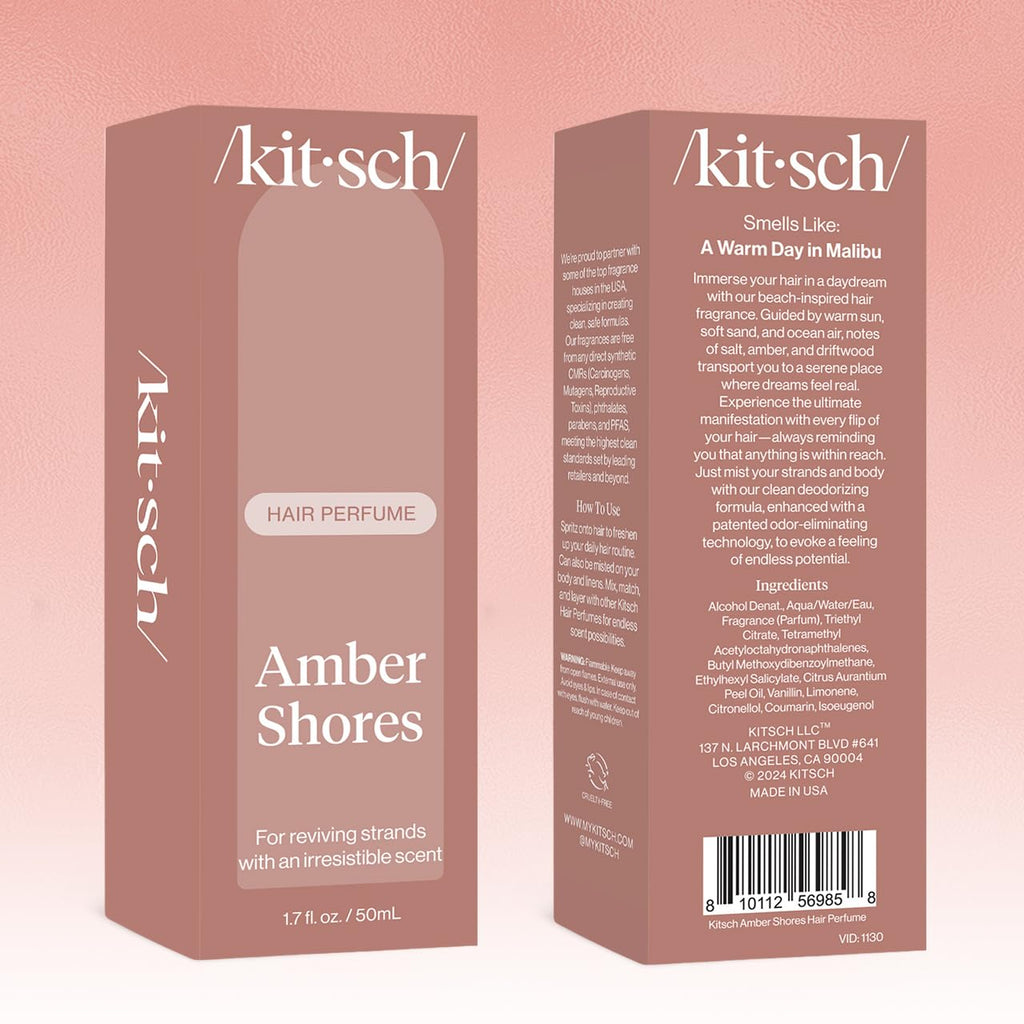 Kitsch Hair Perfume for Women – Hair Spray & Body Mist – Amber Shores, 50mL