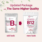 Micro Ingredients Vitamin B12 5,000 mcg | Methylcobalamin – 240 Chewable Tablets | Fast Dissolve, Natural Strawberry Flavor | Vegan, Non-GMO, Gluten Free